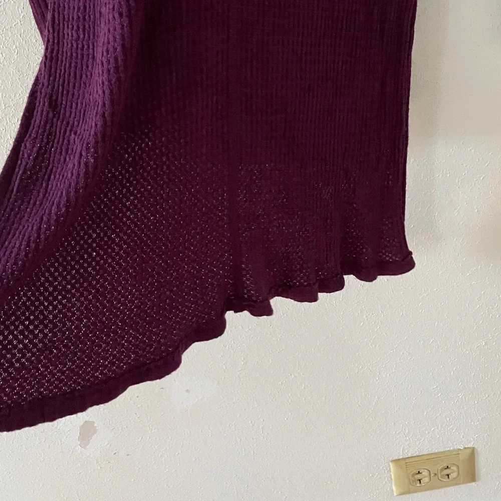 Free People Ventura Thermal Top Scoop Longline High Low Tunic
